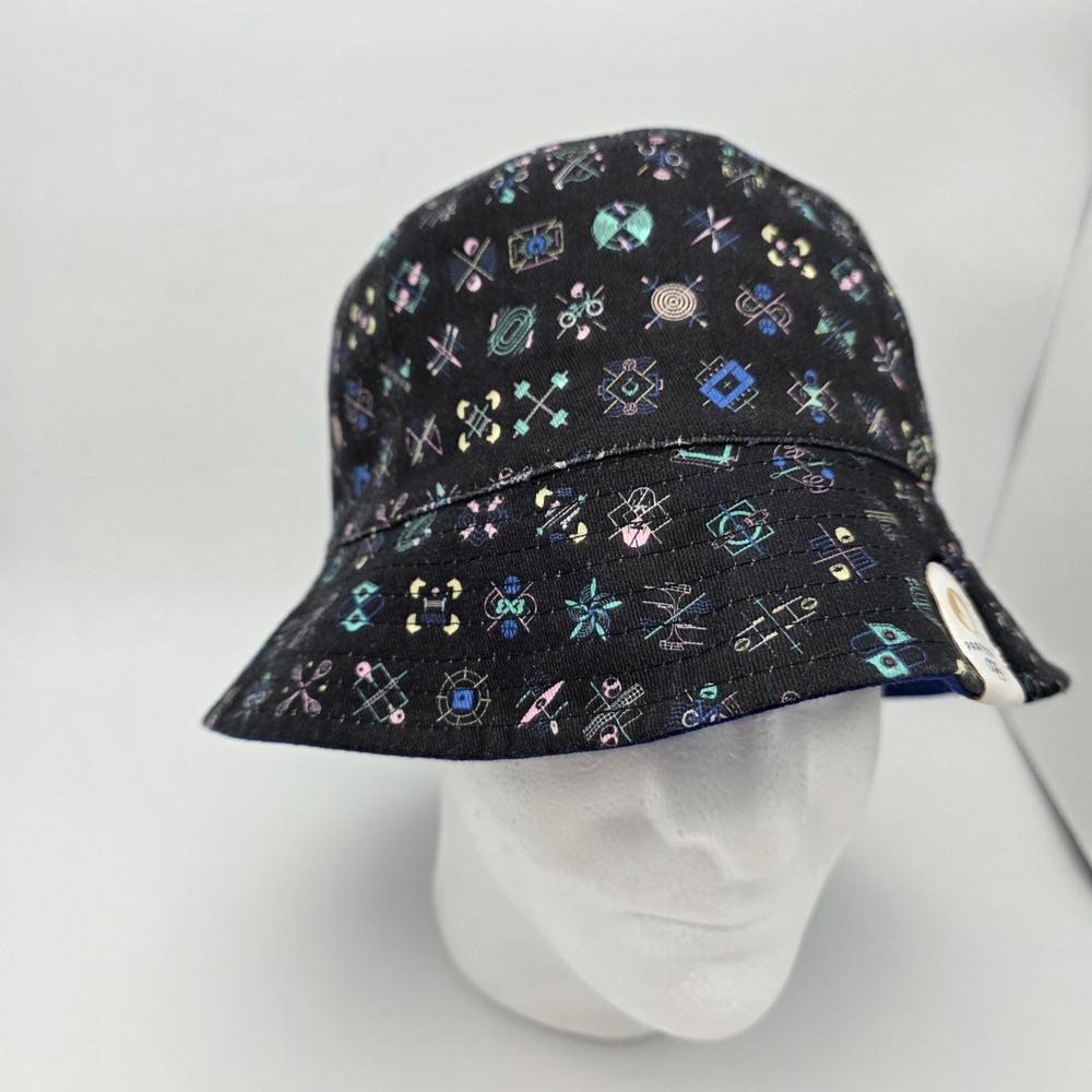 Paris 2024 Olympics Official Reversible Bucket‎ Hat Unisex Blue Black Geometric - Picture 3 of 14